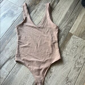 Abercrombie & Fitch Tan Bodysuit Minimalist Design